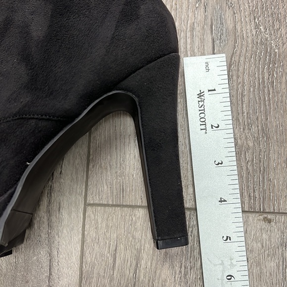 Shoe dazzle Heeled Suede Remi Women  Boots Black Size 9 - Picture 5 of 7